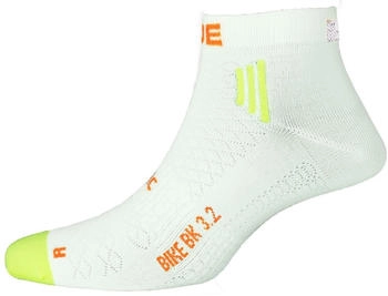 P.A.C. BK Fahrradsocken weiß neongelb