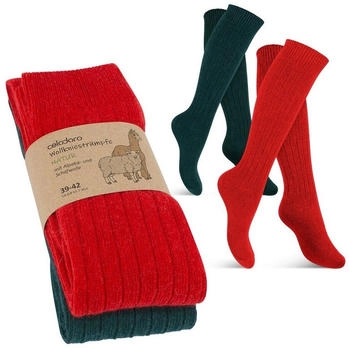 celodoro Natur Wollsocken Kniestrümpfe Alpaka