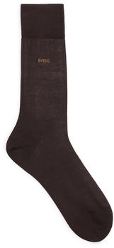 Hugo Boss Mittelhohe Logo-Socken aus ägyptischer Baumwolle merzerisiertem Finish 50469837 dunkelbraun