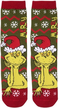 United Labels Socken 'Merry Grinchmas' Sneaker grün