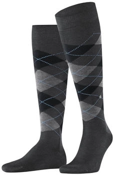 Burlington Kniestrumpf 'Manchester' Argyle-Muster anthrazit