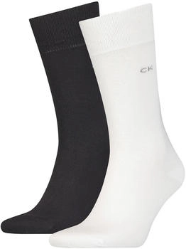 Calvin Klein Classic CK Logo Socken weiß schwarz 2er-Pack