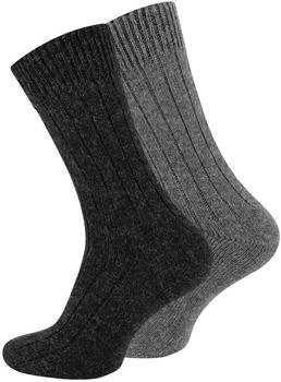 Cotton Prime Paar Wollsocken Alpaka anthrazit grau
