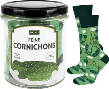 Soxo Socken Cornichons-Motiv im Glas