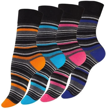 Vincent Creation Paar Damensocken bunte Baumwollstreifen