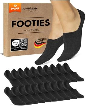 sockenkauf24 Füßlinge 70103T schwarz grau