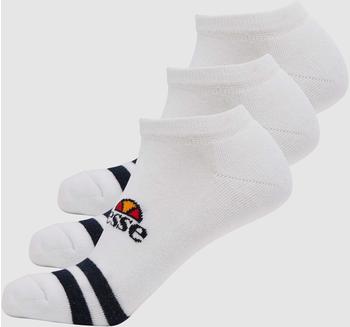 Ellesse Melna 3er Pack Trainer Liner Unisex-Socken weiß