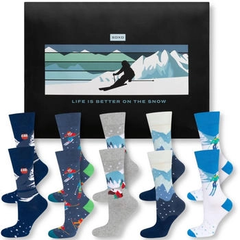 Soxo Herren-Socken Winterspor-motiv