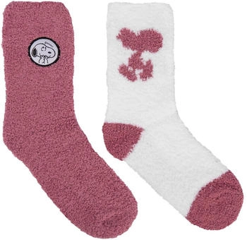 United Labels Snoopy Kuschelsocken pink weiß 2er-Pack