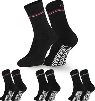 OCERA Paar Thermo Stoppersocken ABS schwarz grau