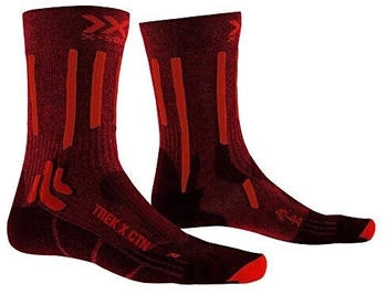 X-Bionic Trek X CTN Socken rot schwarz