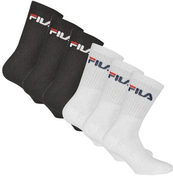 Fila Socken 6er Pack Crew Frottee schwarz weiß