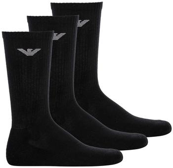 Emporio Armani Sporty Terry Cloth 3er-Pack Socken schwarz