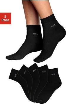 H.I.S Jeans Kurzsocken 10-Paar leicht atmungsaktiv schwarz