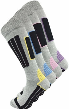 GAWILO Paar Damen Skisocken Snowboard Socken Thermo Kniestrümpfe Wolle