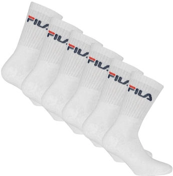 Fila Socken 6er Pack Crew Frottee weiß