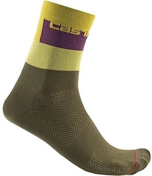 Castelli Blocco Socken pastellgrün gelb lila