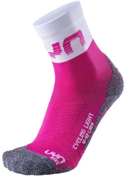 UYN Cycling Light Fahrradsocken pink weiß