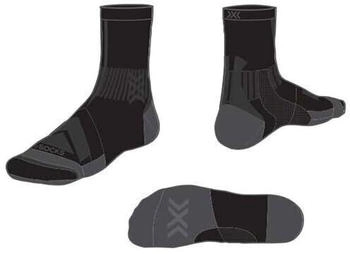 X-Socks Gravel Discover Crew schwarz anthrazit B036