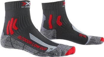 X-Socks Trek Outdoor Low Cut Trekkingsocken anthrazit rot