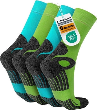 celodoro Paar Wandersocken hellblau grün