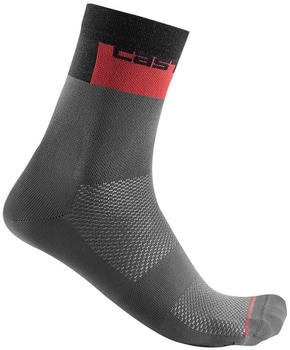 Castelli Blocco Socken dunkelgrau schwarz rot