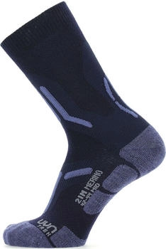 UYN Merino Mid Trekkingsocken doppellagig navy jeans