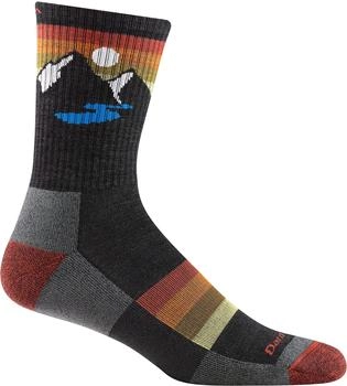 Darn Tough Sunset Ridge Micro Crew Lightweight w Cushion Wandersocken schwarz anthrazit