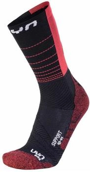 UYN Cycling Support Fahrradsocken black hibiscus