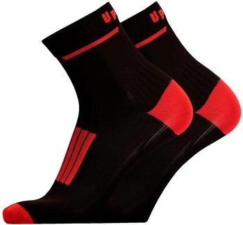 UphillSport Laufsocken 'FRONT' rot schwarz