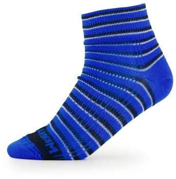 Wrightsock Coolmesh II Quarter Wandersocken blau schwarz weiß