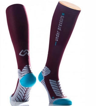 Underpressure Runattack Sport Kompressionssocken bordeaux