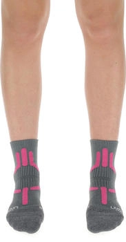 UYN Woman Trekking 2IN Socks mid grey/pink