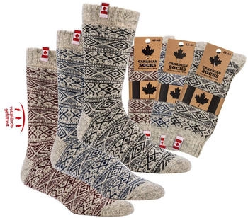 Wowerat Thermo-Wollsocken Norweger natur blau