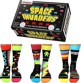 United Oddsocks Space Invaders Socken 6er Set