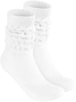 Brubaker Schoppersocken Slouch Socken Baumwolle 4-Paar weiß