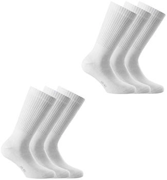 Rohner Basic Uni Sport Socken 6er Pack weiß