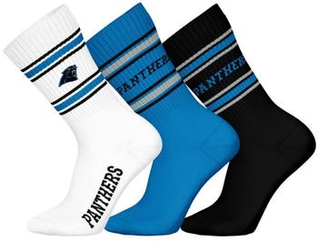 NFL 3er-Pack Crew Socken Carolina Panthers weiß blau schwarz