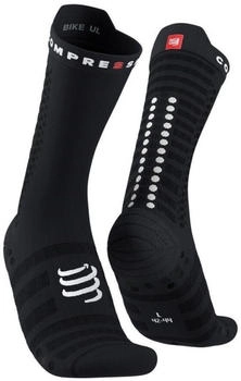 Compressport Pro Racing v4 0 Ultralight Bike Socken schwarz weiß