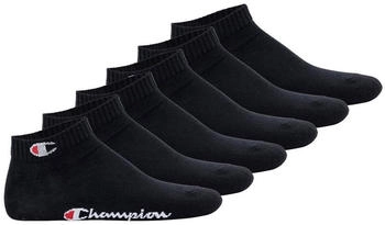 Champion Unisex Socken 6er Pack Quarter Basic Logo schwarz