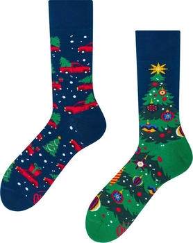 Many Mornings Socken Xmas Tree grün blau
