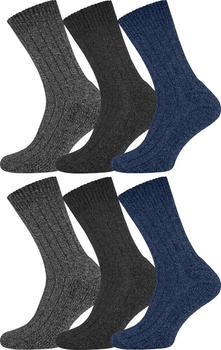 OCERA Paar flexible Norweger Wollsocken