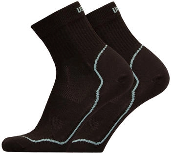 UphillSport Laufsocken 2er Pack ohne reibende Nähte black grey