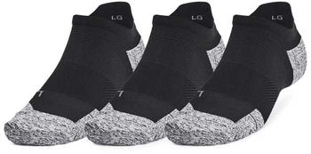 Under Armour Dry No Show Laufsocken 001 schwarz grau reflektierend