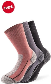 Lenz Performance Multisport Socken schwarz grau rot
