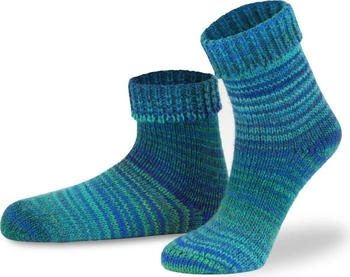 Normani Paar Wollsocken Umschlag türkis