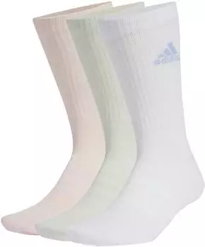 Adidas Sportsocken Crew Cushioned rosa hellgrün weiß Paar