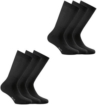 Rohner Basic Uni Sport Socken 6er Pack schwarz
