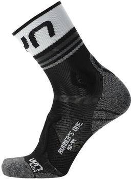 UYN Running Socken One Short Schwarz weiß