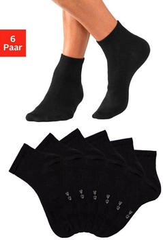 Bench Kurzsocken 6er-Pack Markenlogo schwarz